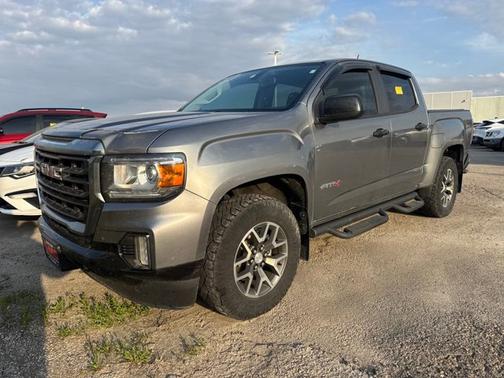 Satin Steel Metallic 2021 GMC Canyon 4WD AT4 w/Leather