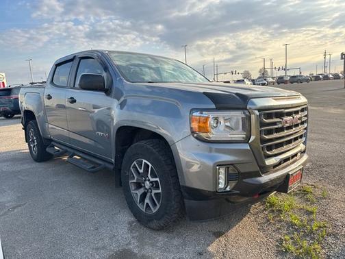 Satin Steel Metallic 2021 GMC Canyon 4WD AT4 w/Leather