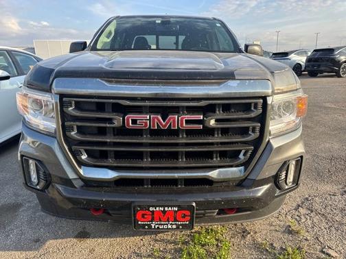 Satin Steel Metallic 2021 GMC Canyon 4WD AT4 w/Leather