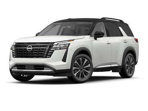 Everest White Pearl Tricoat/Super Black 2026 Nissan Pathfinder Platinum
