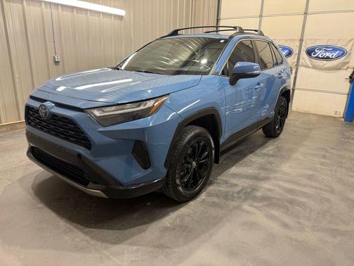 Blue 2022 Toyota RAV4 Hybrid SE