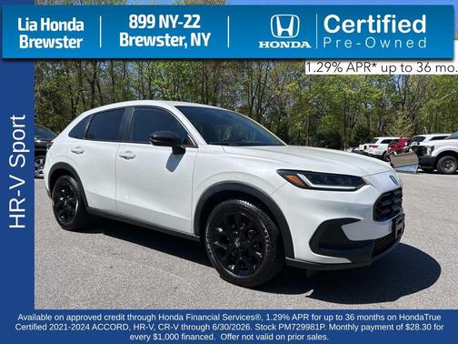 Platinum White Pearl 2023 Honda HR-V AWD Sport