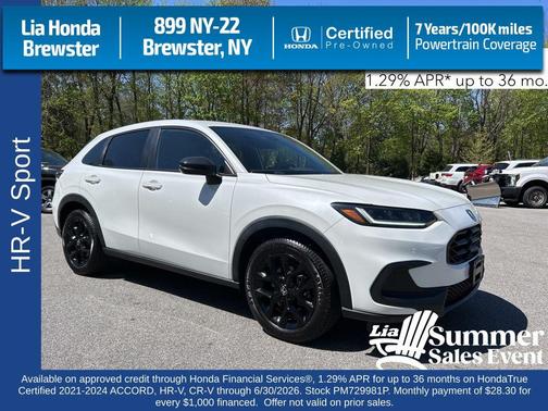 Platinum White Pearl 2023 Honda HR-V AWD Sport