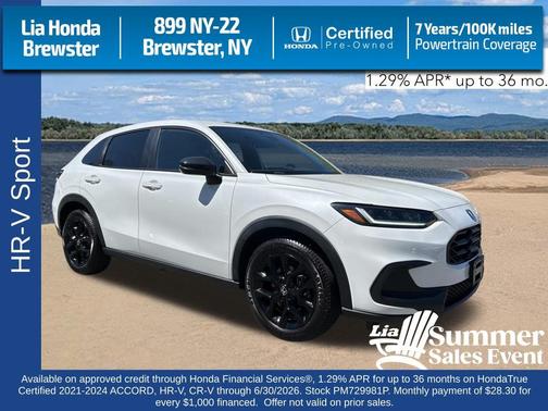 Platinum White Pearl 2023 Honda HR-V AWD Sport