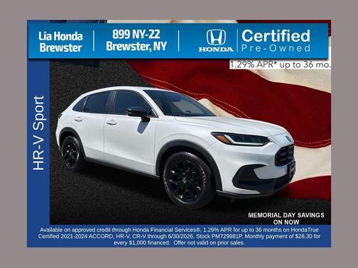Platinum White Pearl 2023 Honda HR-V AWD Sport