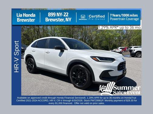 Platinum White Pearl 2023 Honda HR-V AWD Sport