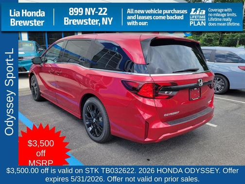 Radiant Red Metallic II 2026 Honda Odyssey Sport-L
