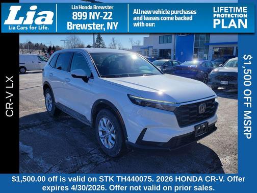 Platinum White Pearl 2026 Honda CR-V LX AWD
