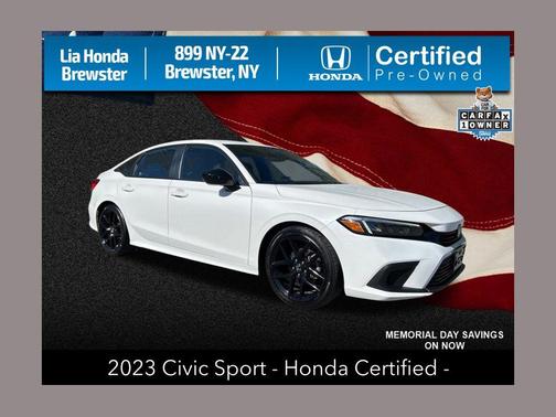 Platinum White Pearl 2023 Honda Civic Sport