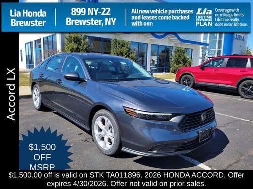 Meteorite Gray Metallic 2026 Honda Accord LX 1.5T