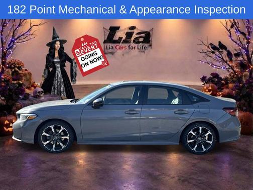 Sonic Gray Pearl 2025 Honda Civic Hybrid Sport