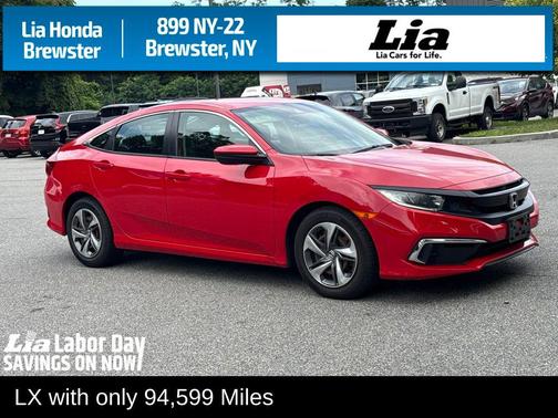 Red 2019 Honda Civic LX