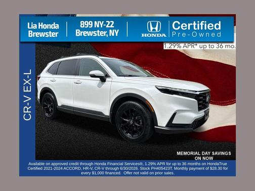 Platinum White Pearl 2023 Honda CR-V EX-L