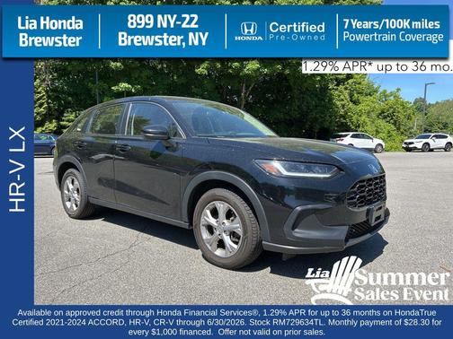Crystal Black Pearl 2024 Honda HR-V LX