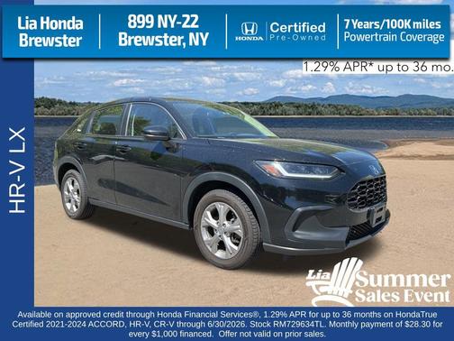 Crystal Black Pearl 2024 Honda HR-V LX