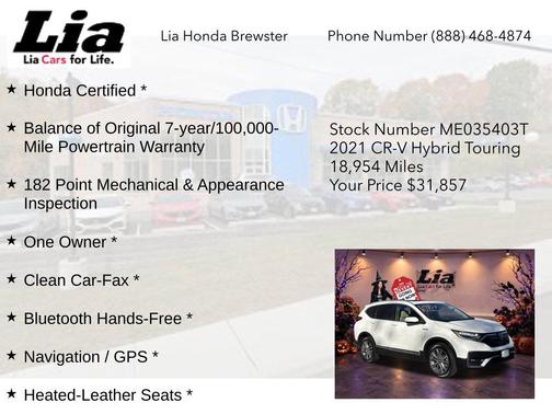 Platinum White Pearl 2021 Honda CR-V Hybrid Touring