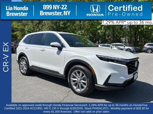 Platinum White Pearl 2023 Honda CR-V EX