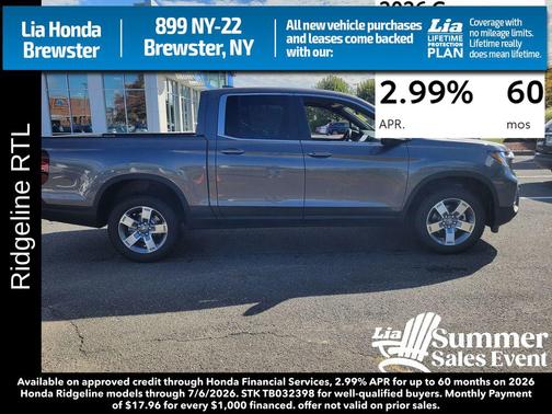Gv 2026 Honda Ridgeline RTL