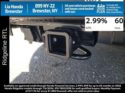 Gv 2026 Honda Ridgeline RTL