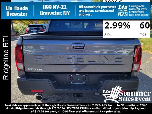 Gv 2026 Honda Ridgeline RTL