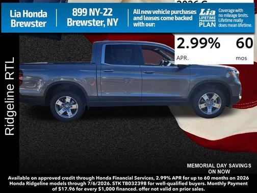 Gv 2026 Honda Ridgeline RTL