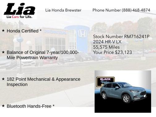 Modern Steel Metallic 2024 Honda HR-V LX
