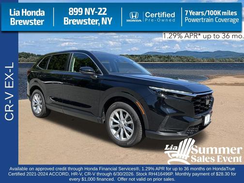 Crystal Black Pearl 2024 Honda CR-V EX-L AWD