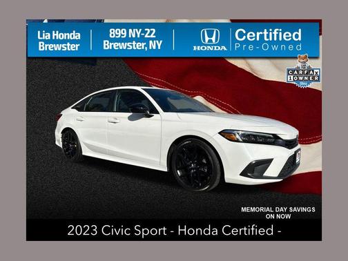 Platinum White Pearl 2023 Honda Civic Sport