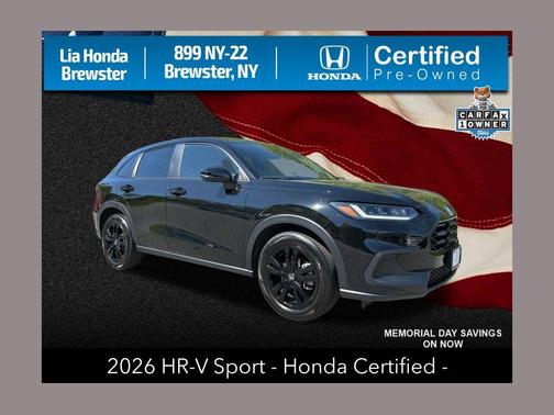 Crystal Black Pearl 2026 Honda HR-V AWD Sport