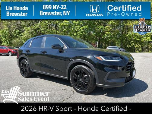 Crystal Black Pearl 2026 Honda HR-V AWD Sport