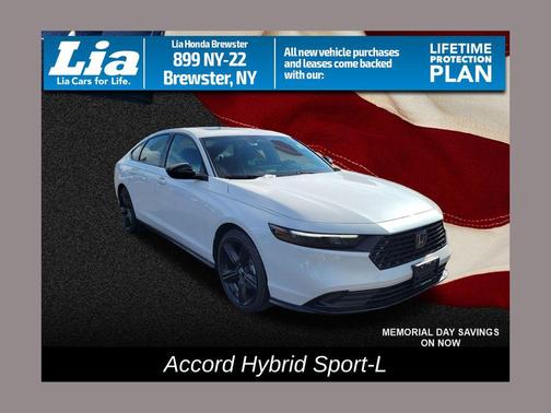 Platinum White Pearl 2026 Honda Accord Hybrid Sport-L