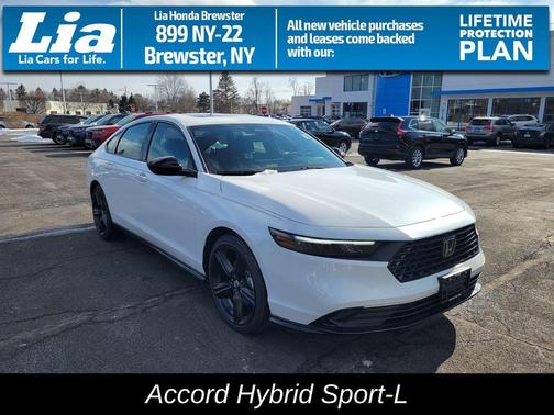 Platinum White Pearl 2026 Honda Accord Hybrid Sport-L