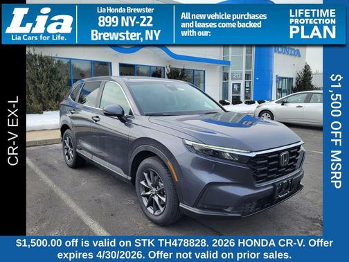 Meteorite Gray Metallic 2026 Honda CR-V EX-L AWD