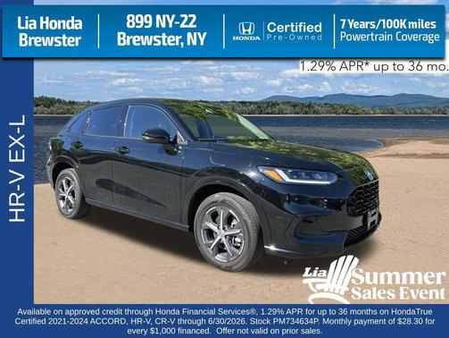 Crystal Black Pearl 2023 Honda HR-V EX-L