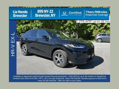 Crystal Black Pearl 2023 Honda HR-V EX-L