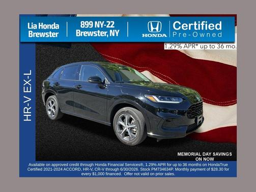 Crystal Black Pearl 2023 Honda HR-V EX-L