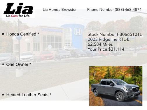 Gray 2023 Honda Ridgeline RTL-E