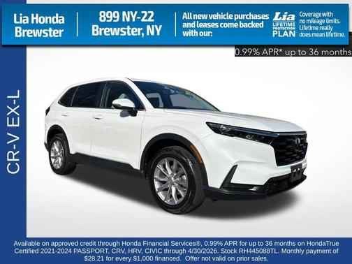 Platinum White Pearl 2024 Honda CR-V EX-L AWD