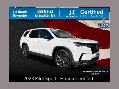 Platinum White Pearl 2023 Honda Pilot AWD Sport