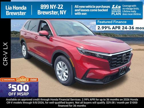 Radiant Red Metallic 2026 Honda CR-V LX AWD