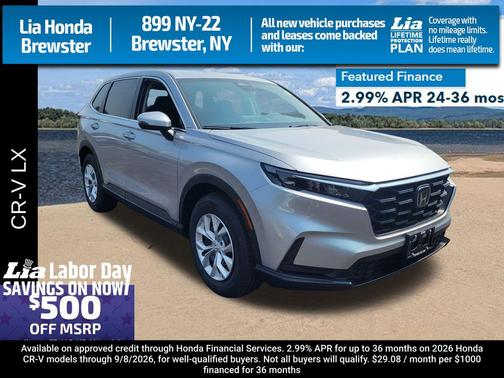 Solar Silver Metallic 2026 Honda CR-V LX AWD