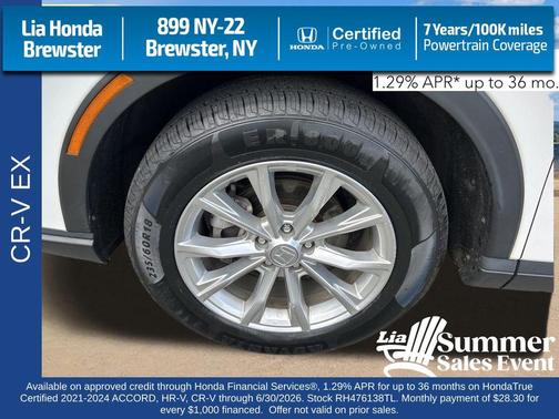 Gray 2024 Honda CR-V EX AWD