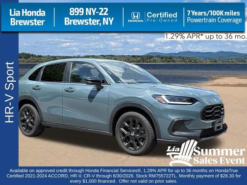 Nordic Forest Pearl 2024 Honda HR-V AWD Sport
