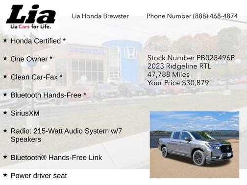 Gray 2023 Honda Ridgeline RTL