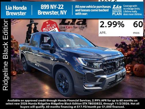 Crystal Black Pearl 2026 Honda Ridgeline Black
