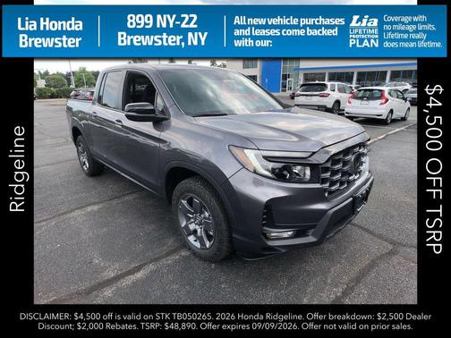 Modern Steel Metallic 2026 Honda Ridgeline TrailSport