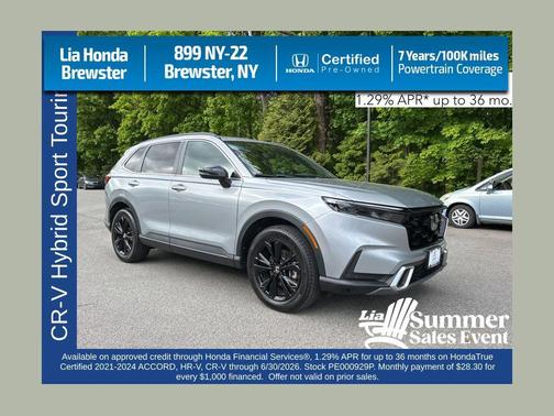 Lunar Silver Metallic 2023 Honda CR-V Hybrid Sport Touring AWD