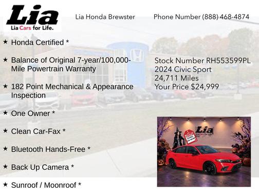 Rallye Red 2024 Honda Civic Sport