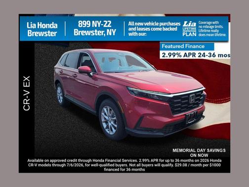 Radiant Red Metallic 2026 Honda CR-V EX AWD