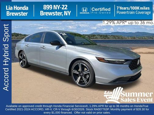 Urban Gray Pearl 2024 Honda Accord Hybrid Sport